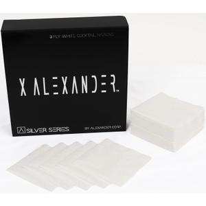 3-Ply White 200 Count Beverage Napkins w/Elegant Box; Eco-Friendly; 4.5"x4.5" Folded, 9"x9" Unfolded; Cocktail Napkins