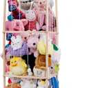 WodGod Stuffed Animal Zoo Storage,Wooden Stuffed Animal Holder,Space Save Stuffed Animal Display,Extra Large Capacity Wooden Plushies Organizer with Elastic Band