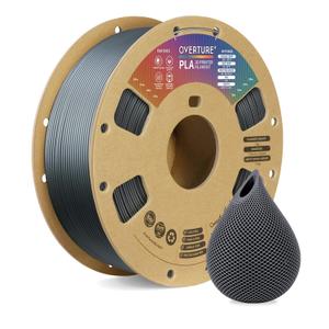 OVERTURE PLA Filament 1.75mm PLA 3D Printer Filament, 1kg Cardboard Spool (2.2lbs), Dimensional Accuracy +/- 0.02mm, Fit Most FDM Printer (Space Gray)