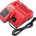 Lasica 12V 18V Multi-Voltage Battery Charger Compatible with Milwaukee 3.0A 12V/18V 48-59-1812 Rapid Charger Compatible with Milwaukee Lithium Heated Jacket Power Tool Battery Packs