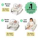 Ingenuity Keep Cozy 3-in-1 Grow with Me Vibrating Baby Bouncer, Green | Seat & Infant to Toddler Rocker, Vibrations & Toy Bar, 0-30 Months, Up to 40 lbs