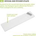 Champion Sports Official Size Pitcher's Plate with Metal Spikes, White, 24" x 6" x 1" (80)