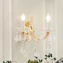 Crystal Wall Lights, Modern Sconce - Brilliant 2 Lights Maria Theresa Wall Lamp Light Fixtures, Gold Wall Mounted Lamp for Bedroom, Living Room, Bedside, Corridor