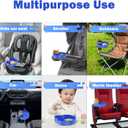 [2 Packs] Kids Car Seat Tray, Travel Tray with Cup Holder for Toddler Baby, Kids Car Seat Food Snack Organizer for Road Trip, Stroller snack, travel must haves - Blue