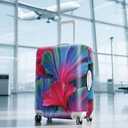 FOREVER QUEEN Colorful Flower Luggage Cover Suitcase Protector Suitcase Cover Anti-Scratch,Stretchable Bag Cover Washable Durable Polyester