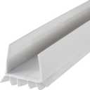 M-D Building Products Vinyl Cinch U-Shape Door Bottom Seal, Slide-On Weatherstripping Draft Stopper, Easy to Install, Fits 36 x 1-3/4 Doors, Fills 3/8- 3/4 Gaps, 43336, White
