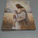 2 x OTOSTAR Jesus and Lamb Christian Wall Art Canvas Prints - Jesus Saves the Lost Lamb Christian Canvas Wall Art for Prayer Room Baptism Serenity Prayer Church Decor - 12 x 16 Inch