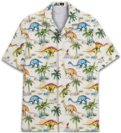 Funny Hawaiian Shirt for Men Casual Summer Shirt for Men Short Sleeve Button Down Shirt Size 2XL