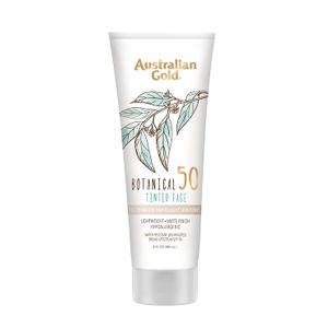 Australian Gold Botanical SPF 50 Tinted Face Sunscreen, Non-Chemical BB Cream, Water-Resistant, Matte Finish, Sensitive Skin, 3 FL Oz