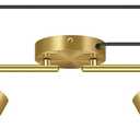 Plug in Track Lighting LED, Track Lighting Fixtures Ceiling Gold, 4-Light Kitchen Light Kit, Plug in Wall Light with 14.8ft Power Cord, Rotatable Ceiling Spotlight for Bedroom(GU10 Socket, NO Bulb)