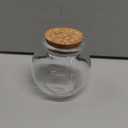 Clear Glass Bottle With Cork Stopper Assorted Shapes Bud Vases Jars Message Wish Bottle 1 Piece (Round Ball, 100 ml)