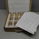 Glass Spice Jars with Labels-12 Pack- 6.8oz- 360 Labels- Spice Containers with Bamboo Lids -Spices Organization for Cabinet-Drawer-Rack-Seasoning containers-herbs- Organizer-Spices Bottles