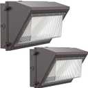 120W LED Wall Pack Light with Dusk-to-Dawn Sensor, 16800LM 5000K LED Security Flood Lighting, 120V Outdoor LED Wall Lights for Parking Lots|Warehouses|Factories|Yard, 2 Pack