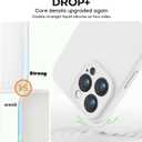 Vooii Compatible with iPhone 13 Pro Case, Liquid Silicone Upgrade [Camera Protection] [Soft Anti-Scratch Microfiber Lining] Shockproof Phone Case for iPhone 13 Pro 6.1 inch - White
