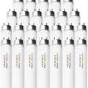 Konideke 25 Pack F32T8/841 Fluorescent Tube 48 Inch, T8 Fluorescent Light Bulb 4 Foot 32 Watt 4100K Cool White 2600 Lumens G13 Base