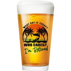 Fatbaby Funny Retirement Gifts for Men Women, I'm Retired Beer Glass,Happy Retirement Pint Glass Present for Boss Coworker Friends 2025,Retirement Party Decorations 16OZ