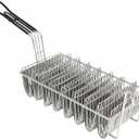 8 Shells Taco Shell Fryer Basket with Detachable Handle,Commercial Grade Stainless Steel Hard Shell Maker Mold Taco Fryer Basket Each Time Deep Frying 8 Crispy Taco Shells