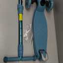 3 Wheel Scooter for Kids Ages 6-12,Kids Scooter with Light Up Wheels, Sturdy Deck Design, and 4 Height Adjustable Suitable for Kid Ages 3-12 (Mineral Blue)