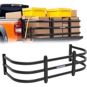 Truck Bed Extender, Aluminum Tailgate Extender 53"-62" Fit for Ford F150 Heavy Duty, Ram1500/2500/3500, Silverado 1500 2500 HD, Sierra, Tundra, Titan Pickup Truck Adjustable Tailgate Extension (Black)