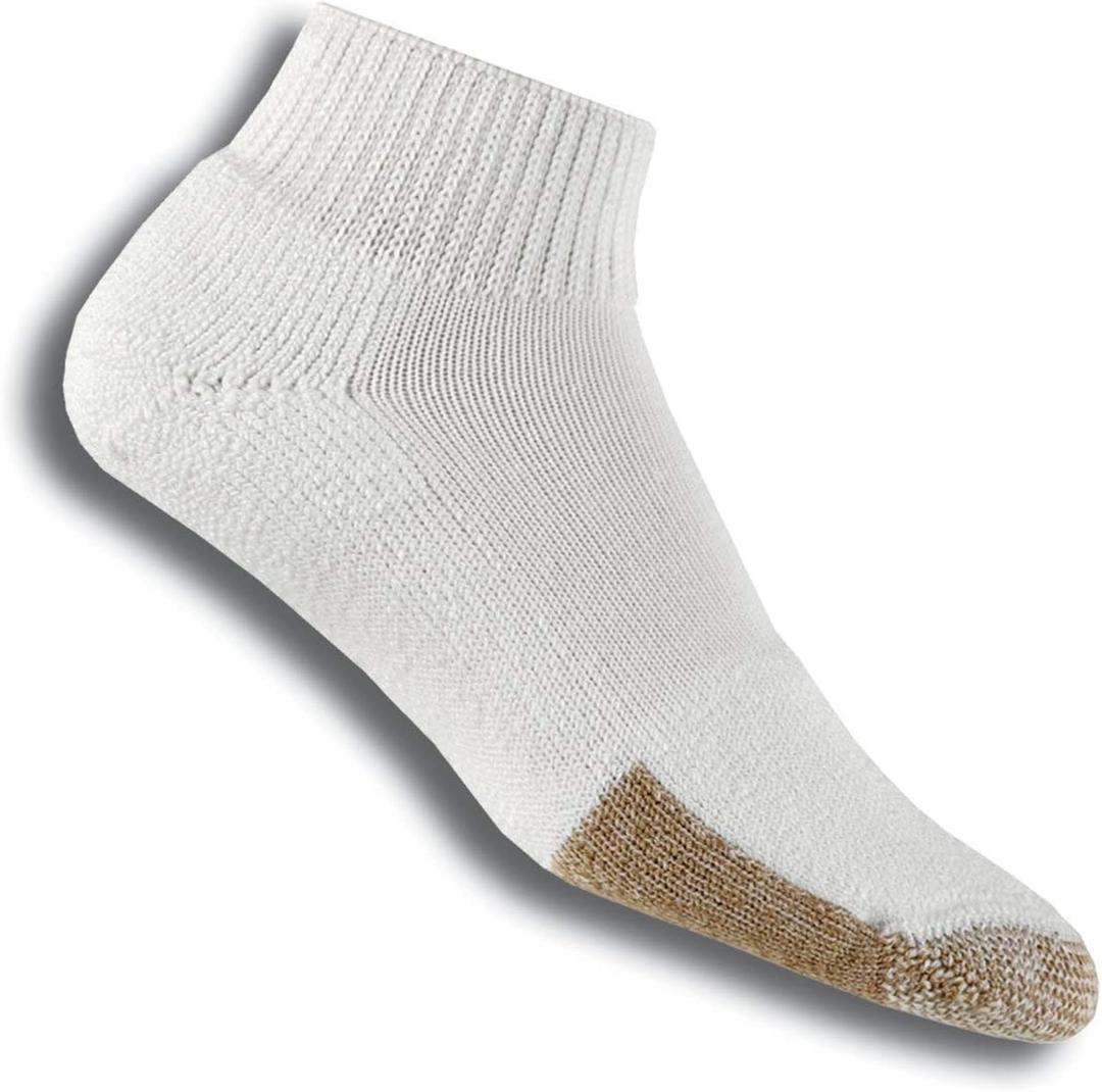 thorlos mens Tmx Max Cushion Ankle Tennis Socks (Large, White (1 Pair))