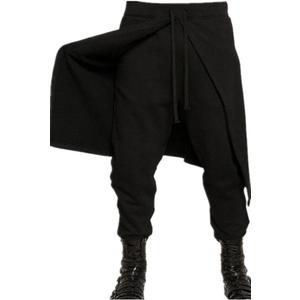 Adults Medieval Viking Steampunk Pants Mens Renaissance Gothic Trousers for Halloween Costume (XX-Large, Black)