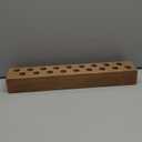 Mumufy 18in Long Wooden Taper Candle Holders for Birthday Party Candlestick Table Centerpiece Giant Wooden Farmhouse Candle Holders Decorations for Birthday Wedding Anniversary Desktop(Dark Brown)