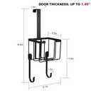 ORLESS Ironing Board Hanger Metal Wall Mount Iron and Ironing Board Holder, Laundry Room Decor and Storage with Large Storage Black Wooden Base Basket