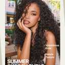 Frodio Curly Half Wig 26 Inches Veralux™ Fiber Blend Human Hair Headband Wig 3 in 1 Shaggy Wave Flip Over Drawstring Wig 200% Density Natural Black Ready to Go Glueless Wig for Women