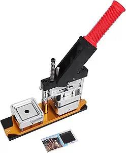 Fridge Magnets Badge Maker Machine 50 * 50MM, DIY Photo Magnet Machine,Used to Decorate Refrigerators, Any Iron Furniture,5 * 5cm Acrylic Magnetic Consumables 100 Sets