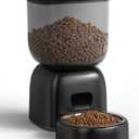 Automatic Cat Feeder, 3L Cat Food Dispenser Battery-Operated with 180-Day Battery Life, Timed Pet Feeder for Cats and Dogs, Desiccant Bag, Programmable Portion Control, 10s Voice Recorder