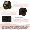 RUWISS Claw Clip Messy Bun Hair Piece Real Human Hair Buns Wavy Curly Chignon Hair Bun Extensions Tousled Updo Hair Buns Claw Clip Ponytail Hairpieces, Medium Brown (Warm/Reddish Tone)