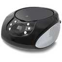 GPX, Inc. Portable Top-Loading CD Boombox with AM/FM Radio and 3.5mm Line in for MP3 Device - Black