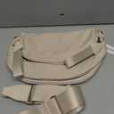 Spacious Nylon Crossbody Bag Bum Bag Handbags Wallets Purses Trendy Shoulder Bag for Women (Beige)