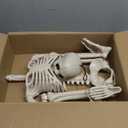 36" Skeleton Halloween Decor, 3FT Realistic Full Body Movable Posable Joints Skeleton, Creepy Halloween Plastic Human Bones for Party Decor Lawn Haunted House Graveyard