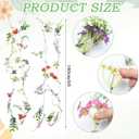 Yunlly 4 Pcs 6ft Flower Garlands Artificial Wildflower Vines Backdrop Floating Floral Hanging Ceiling Garland Fake Flower Faux Silk for Tea Garden Birthday Wedding Bridal Shower Baby Shower Wall