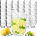 Tessco 36 Pcs Plastic Pitchers 60 Oz Clear Water Beer Jug Large,Classic