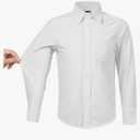 Boys' Stretch Long Sleeve Button Down Toddler Dress Shirt Wrinkle Free Oxford Uniform Shirt with Chest Pocket. 5T