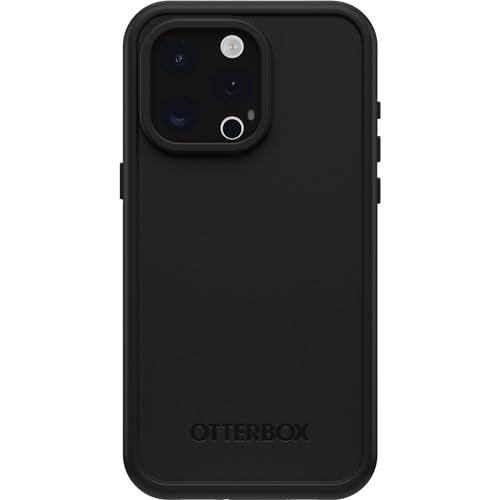 OtterBox iPhone 15 Pro MAX (Only) FRĒ Series Waterproof Case with MagSafe (Designed by LifeProof) - Black, Waterproof, 60% Recycled Plastic, Sleek and Stylish