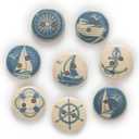 100pcs 2 Hole Mixed Boat Wood Buttons Clothing Decor Sewing Scrapbooking Handmaking DIY (Mixed Color,15mm)