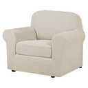 H.VERSAILTEX 2-Pieces Armchair Cover Chair Slipcovers with Arms Furniture Protector Cover Fit Armchair Width Up to 47 Inch, Jacquard Spandex Couch Covers Armchair Slipcover - Island Fossi, Chair