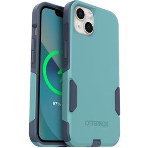 OtterBox iPhone 13 (Only) Commuter Series Case Thin, Dual-Layer, Pocket-Friendly, Port Cover Teal/Blue