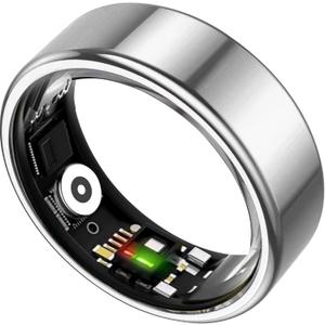 Smart Ring for Women&Men-Activity/Sleep/Heart Rate/HRV/Stress/Women's Health Tracker-IP76 Waterproof-No Subscription Fee Required-Compatible with iPhone &Android (8, Silver)