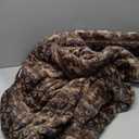 Gintao Electric Heated Blanket Throw,Double Flannel Electric Throw with 3 Heating Levels,ETL&FCC Certified, 4H Auto Off Overheat Protection,Heating Blanket for Home Office, 50"x60" Brown