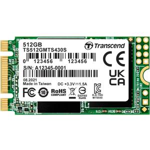 Transcend MTS430 512GB M.2 2242 SATAIII SSD with Dram Cache, Up to 560MB/s, Compatible with Ultrabook/Laptop/PC/Desktop, 3D TLC NAND Flash Internal SSD, LDPC Error Correction, SLC Cache, B+M Key