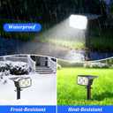 Sucolite 6-Pack Solar Spot Lights Outdoor Waterproof IP65, 3 Lighting Modes 2-in-1 Solar Landscape Spotlights for Yard, 59 LED Solar Powered Wall Lights for Garden Pathway Driveway Walkway, Cool White