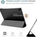 ProCase Smart Case for iPad Pro 12.9 2022/2021/2020/2018, Slim Stand Hard Back Shell Smart Cover for iPad Pro 12.9" 6th Gen/5th Gen/4th Gen/3rd Gen -Black