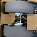 HOLKIE Caster Wheels 3 inch Locking Casters Set of 4, Threaded Stem 3/8" -16 x 1-1/2" (Diameter 3/8", Length 1-1/2") Swivel Heavy Duty Castors Gray