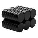 30 Pcs Refrigerator Magnets, Small Round Fridge Magnets, Multi-Use Premium Neodymium Office Magnets for Fridge, Whiteboard, Billboard in Home, Kitchen, Office and School (Black)