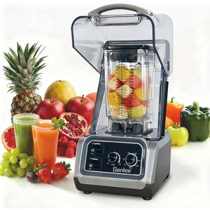 Commercial Blender for Smoothies 2200W With Quiet Shield,80oz BPA-Free Pitcher for Shakes,Self-Cleaning & Ice Crush Pro,6-leaf Stainless Steel Blade,Smoothie & Shake Maker for Restaurants, Kitchens