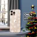 Choiche Compatible for iPhone 16 Pro Max Case, Cute Glitter Sparkly Bling Christmas Phone Case, Military-Grade Drop Protection Shockproof Cover for Women Girls (Glitter Snowflake)